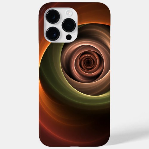 3D Spiral Abstract Warm Colors Modern Fractal Art Case_Mate iPhone 14 Pro Max Case