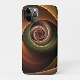 3D Spiral Abstract Warm Colors Modern Fractal Art iPhone 11 Pro Case