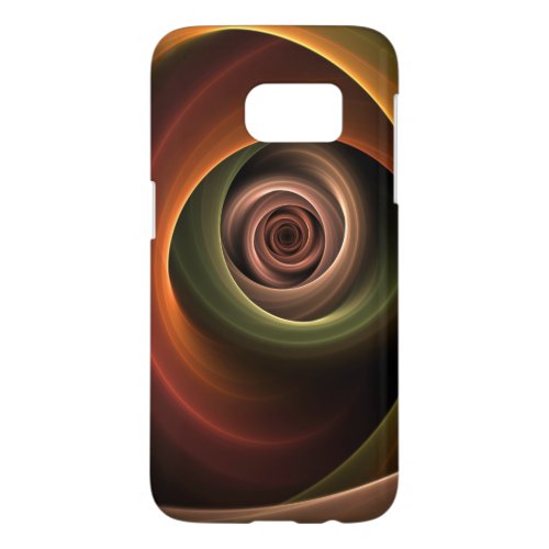 3D Spiral Abstract Warm Colors Modern Fractal Art Samsung Galaxy S7 Case