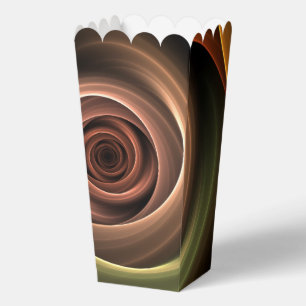 3D Spiral Abstract Warm Colors Modern Fractal Art Favor Boxes