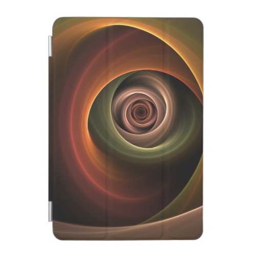3D Spiral Abstract Warm Colors Modern Fractal Art iPad Mini Cover