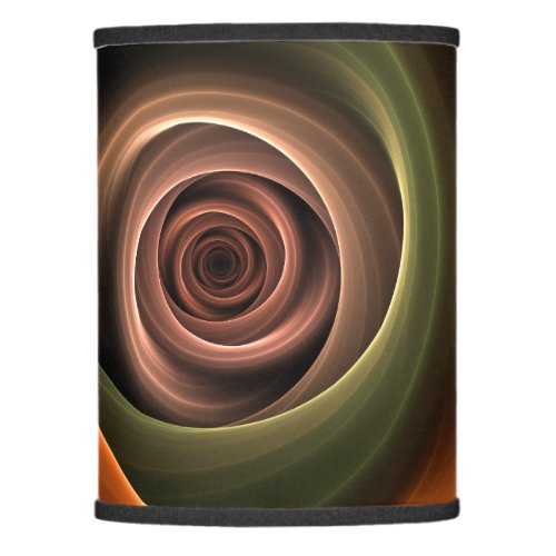 3D Spiral Abstract Warm Colors Modern Fractal Art Lamp Shade