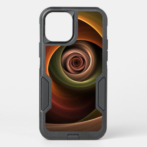 3D Spiral Abstract Warm Colors Modern Fractal Art OtterBox Commuter iPhone 12 Pro Case