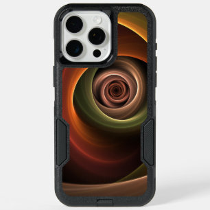 3D Spiral Abstract Warm Colors Modern Fractal Art iPhone 15 Pro Max Case