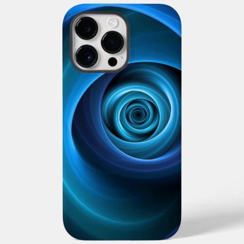 3D Spiral Blue Colors Modern Abstract Fractal Art Case_Mate iPhone 14 Pro Max Case