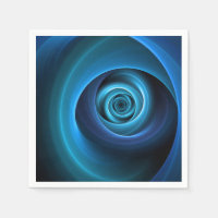 3D Spiral Blue Colors Modern Abstract Fractal Art