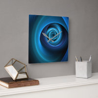 3D Spiral Blue Colors Modern Abstract Fractal Art
