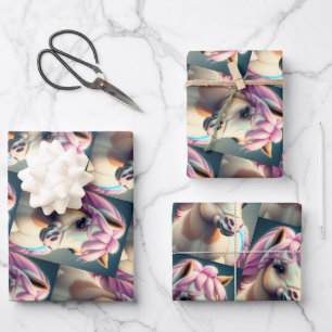 3D Spirit Pony 1 Wrapping Paper Sheets