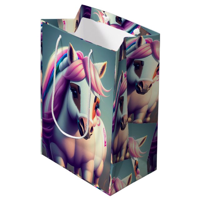 3D Spirit Pony 2 Medium Gift Bag (Front Angled)