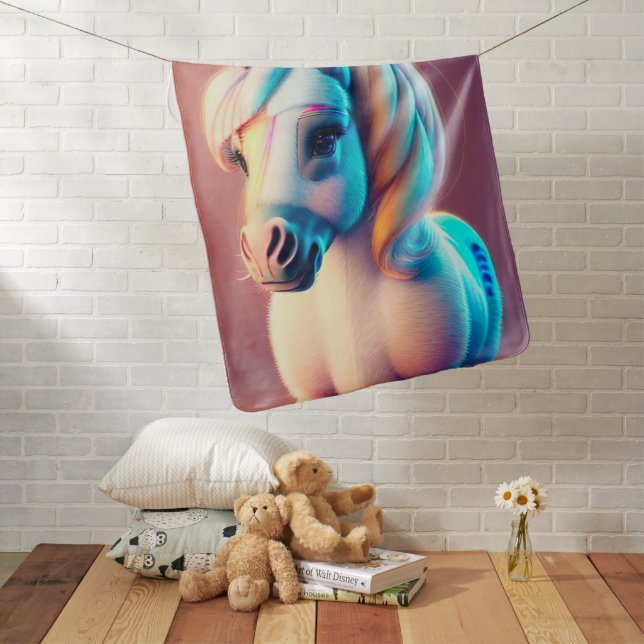3D Spirit Pony 3 Baby Blanket (In Situ)