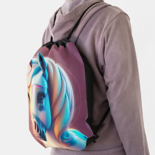 3D Spirit Pony 3 Drawstring Bag