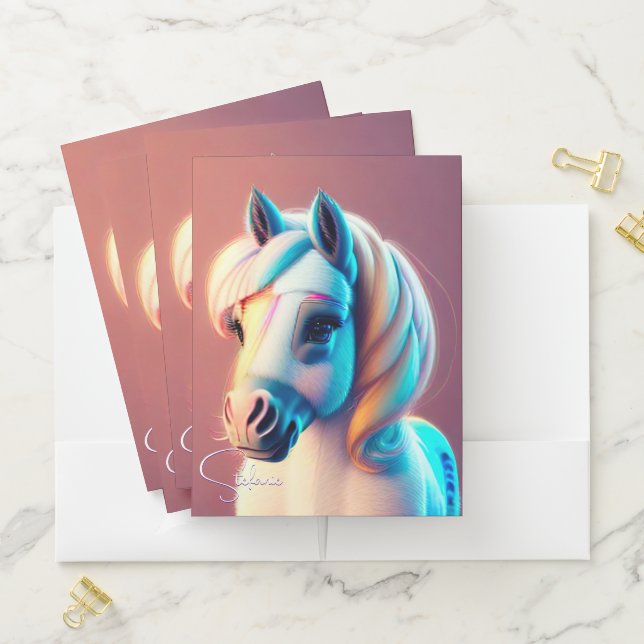 3D Spirit Pony 3 Pocket Folder (In Situ)
