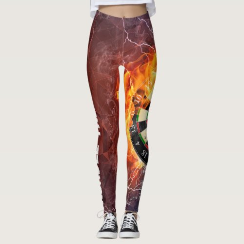 3d Sports pattern with slogan  Leggings