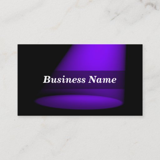 Customizable 3D Spotlight (Purple) Business Card