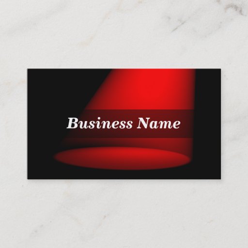 Customizable 3D Spotlight (Red) Business Cards