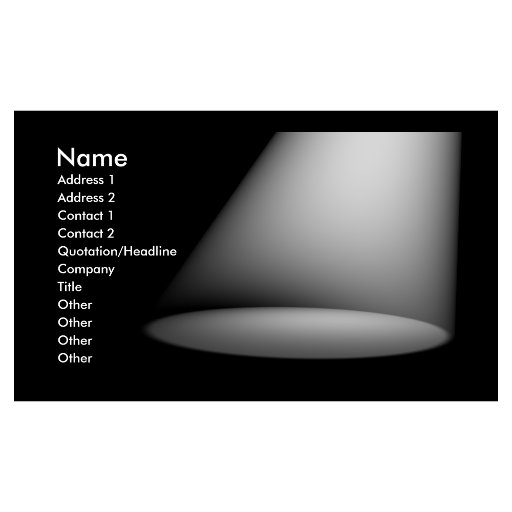 Customizable 3D Spotlight (White) Business Cards