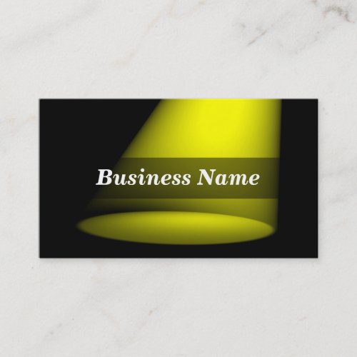 3D Spotlight (Yellow) Business Card Template
