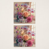 3D Spring Flowers Greeting Card with Roses  (Front & Back)
