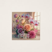 3D Spring Flowers Greeting Card with Roses  (Front)