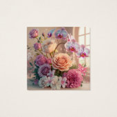 3D Spring Flowers Greeting Card with Roses  (Back)