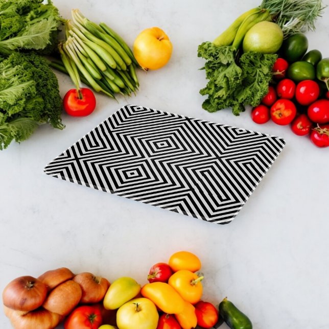 3d Square Illusion Pattern Cutting Board (Chopping Board)