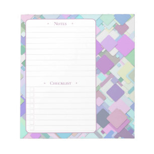 3D Squares   Daily Notes and Checklist Notepad