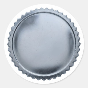 3D Steel Blue Seals Foil Starburst Award Medal