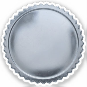 3D Steel Blue Seals Foil Starburst Award Medal Sticker