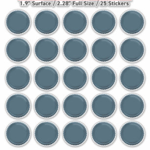 3D Steel Blue Seals Foil Starburst Award Medal x25 Sticker