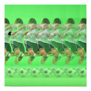 3D Stereogram Soccer Poster