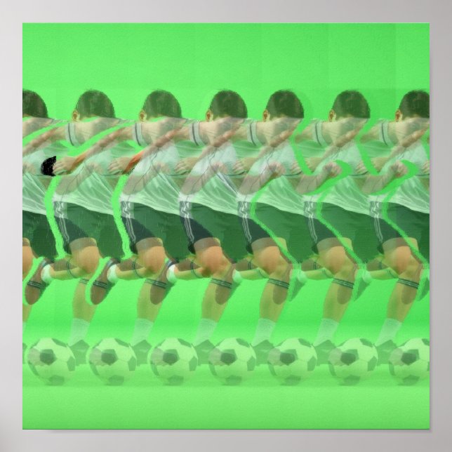 3D Stereogram Soccer Poster (Front)