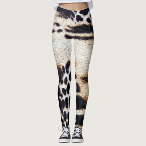3d Stunning Animal pattern in Hyena Skin design  Leggings