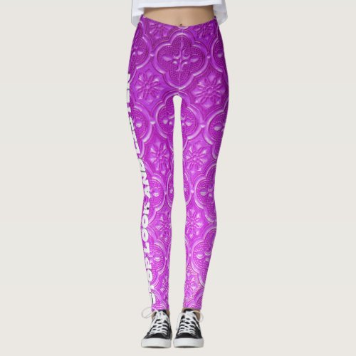 3d Stunning Sports Pattern pink colored Design  Leggings