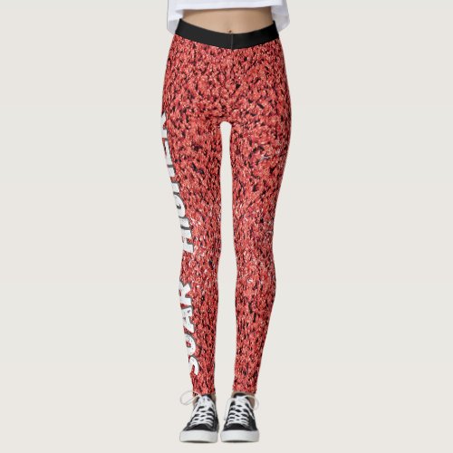 3d Stunning Sports Pattern with Slogan  Leggings