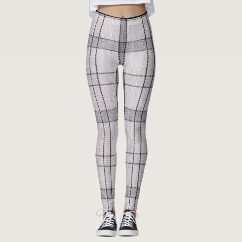 3d Stunning Texture Patterns Checked Leggings