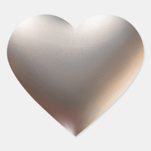 3D Style Heart Symbol Gold Sticker