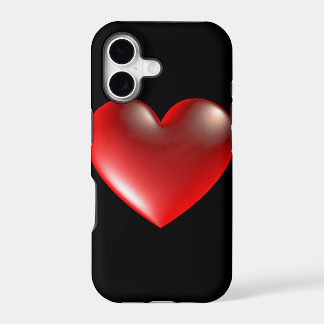 3D Style Heart Symbol Red Case-Mate iPhone Case (Back)