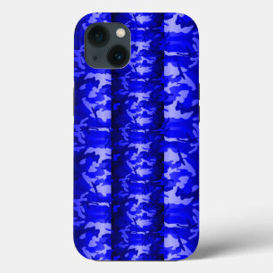 3D Stylish Blue Woodland Camo iPhone 13 Case