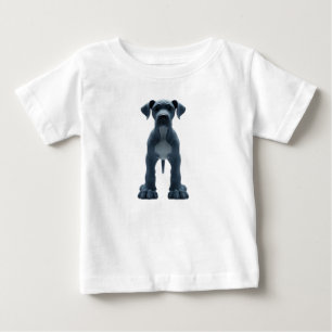 3D Stylized Blue Great Dane Character Baby T-Shirt