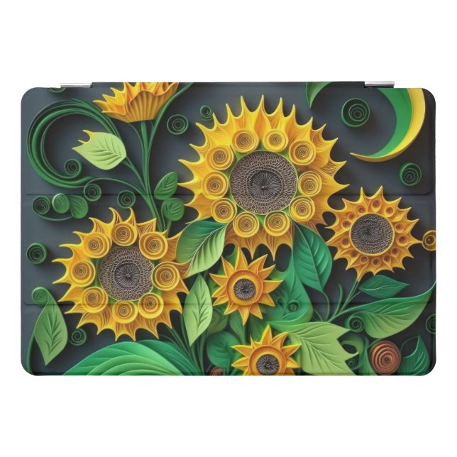 3D Sunflower Bliss iPad Pro Cover (Horizontal)