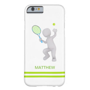 3D Tennis Player Tennis Racket Ball Personalized Barely There iPhone 6 Case