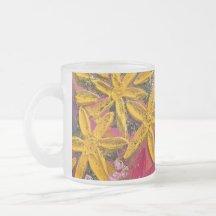 3D texture floral fine art mug