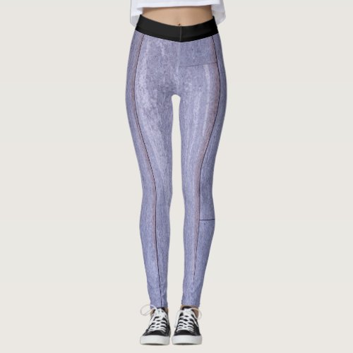 3d Texture patterns with black strip Leggings