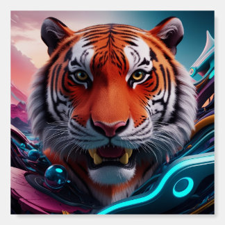 3D Tiger Image Foam Board