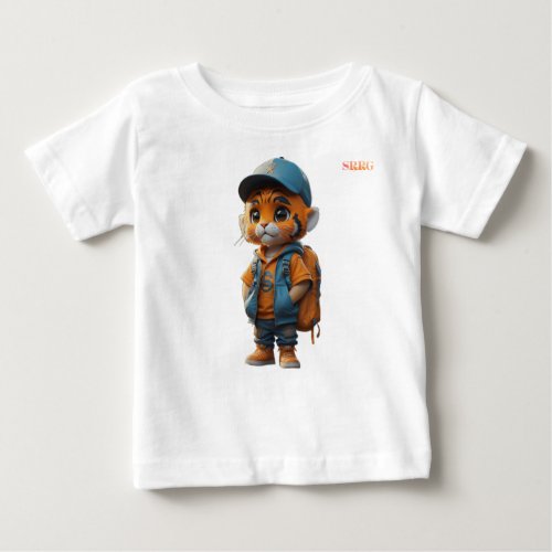 3D tiger print baby t_shirt   