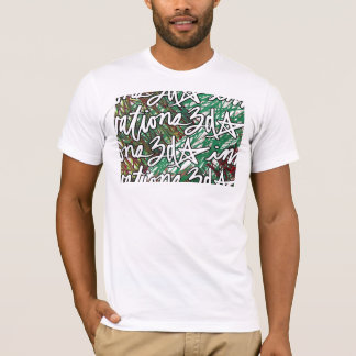3d Tile Scribble Print T-Shirt
