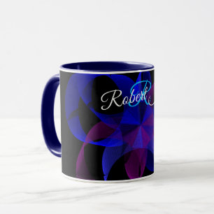 3D To 2D Cylinder Ring Geometric Coffee Mug