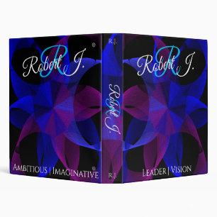 3D To 2D Geometric Cylinder Ring Binder