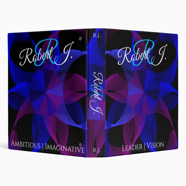 3D To 2D Geometric Cylinder Ring Binder (Background)