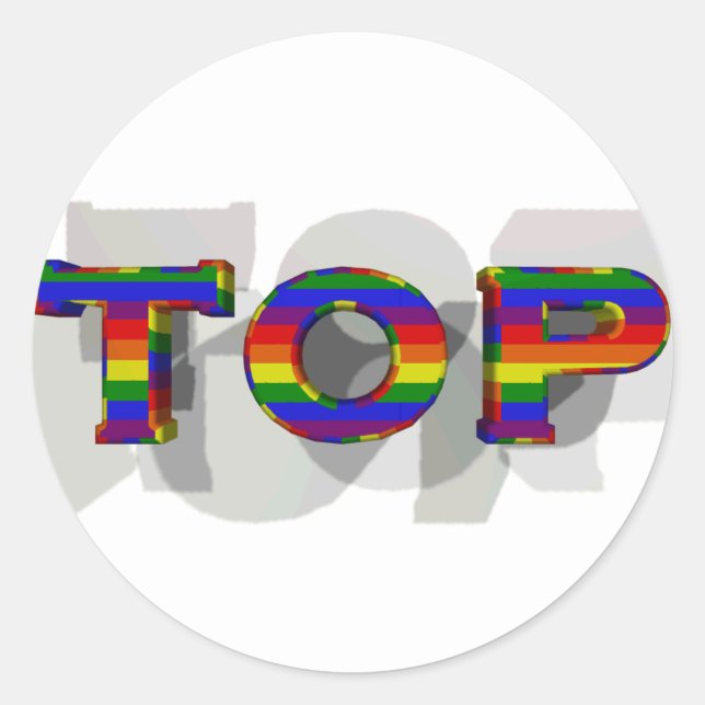 3D Top Classic Round Sticker (Front)